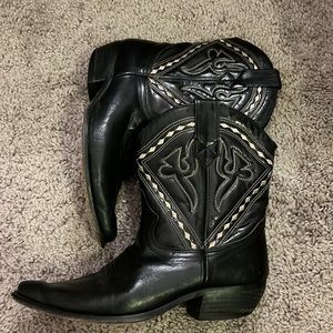 Vintage Guess by Georges Marciano Rare Black Cowboy Boots